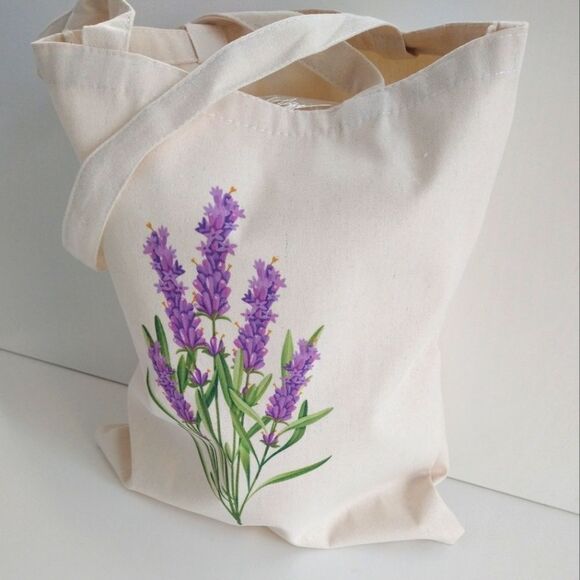 3/$25 Lavender Tote Bag - Picture 2 of 10